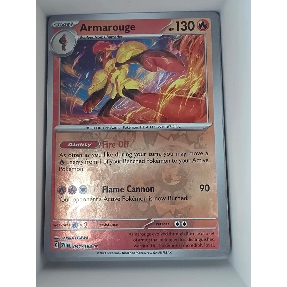 Armarouge 041/198 Rare Scarlet & Violet Pokemon Reverse Holo Near Mint